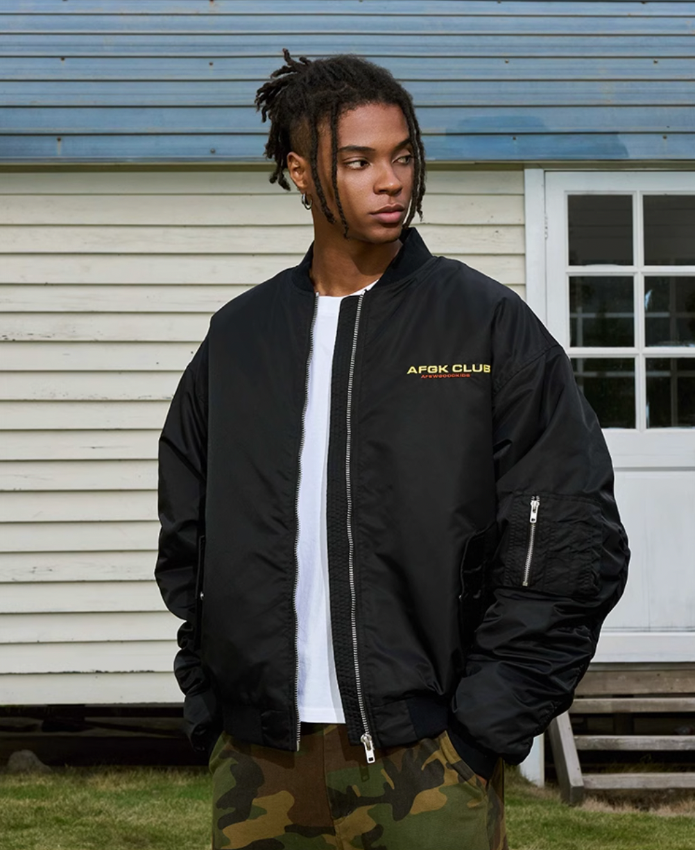 AFGK Tachometer Embroidered MA-1 Bomber Jacket | Face 3 Face