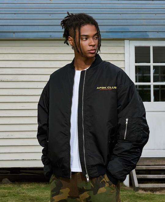 AFGK Tachometer Embroidered MA-1 Bomber Jacket | Face 3 Face