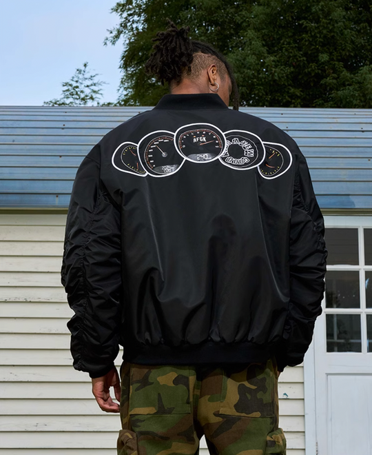 AFGK Tachometer Embroidered MA-1 Bomber Jacket | Face 3 Face