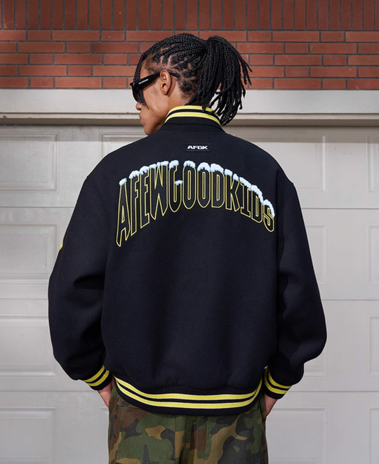 AFGK Snow Monster Embroidered Varsity Jacket | Face 3 Face