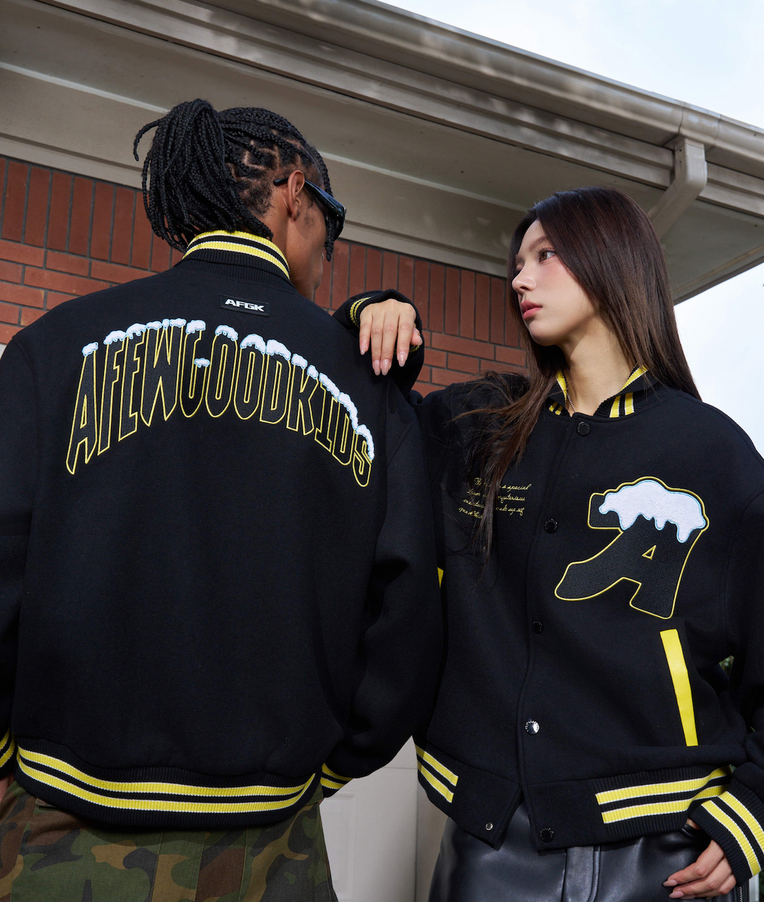 AFGK Snow Monster Embroidered Varsity Jacket | Face 3 Face