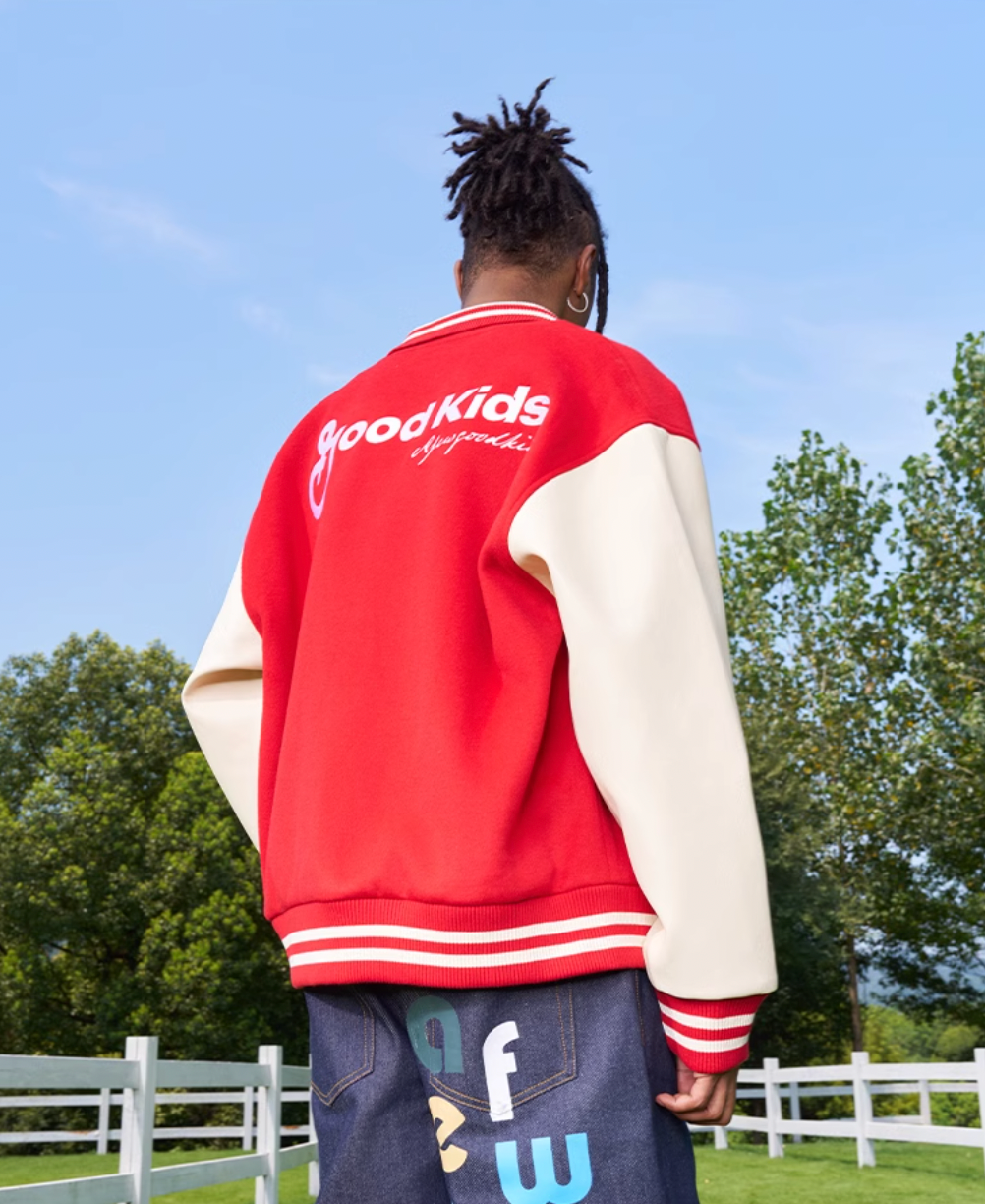 AFGK Flying Bird Embroidered Varsity Jacket | Face 3 Face