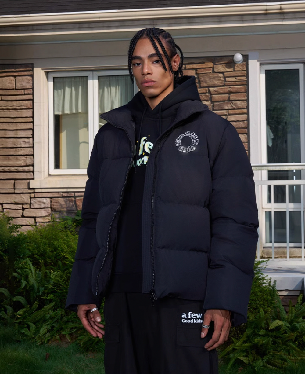 AFGK 1103 Rhinestone Embroidery Down Jacket | Face 3 Face