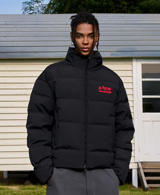 AFGK 3D Embroidered Logo Down Jacket | Face 3 Face