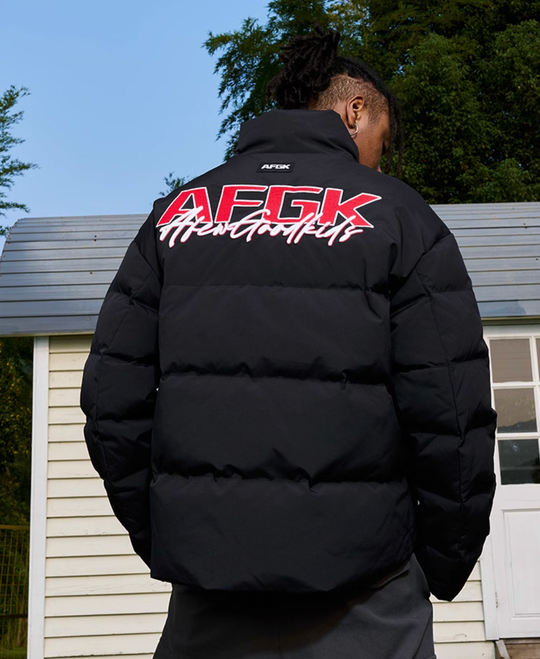 AFGK 3D Embroidered Logo Down Jacket | Face 3 Face