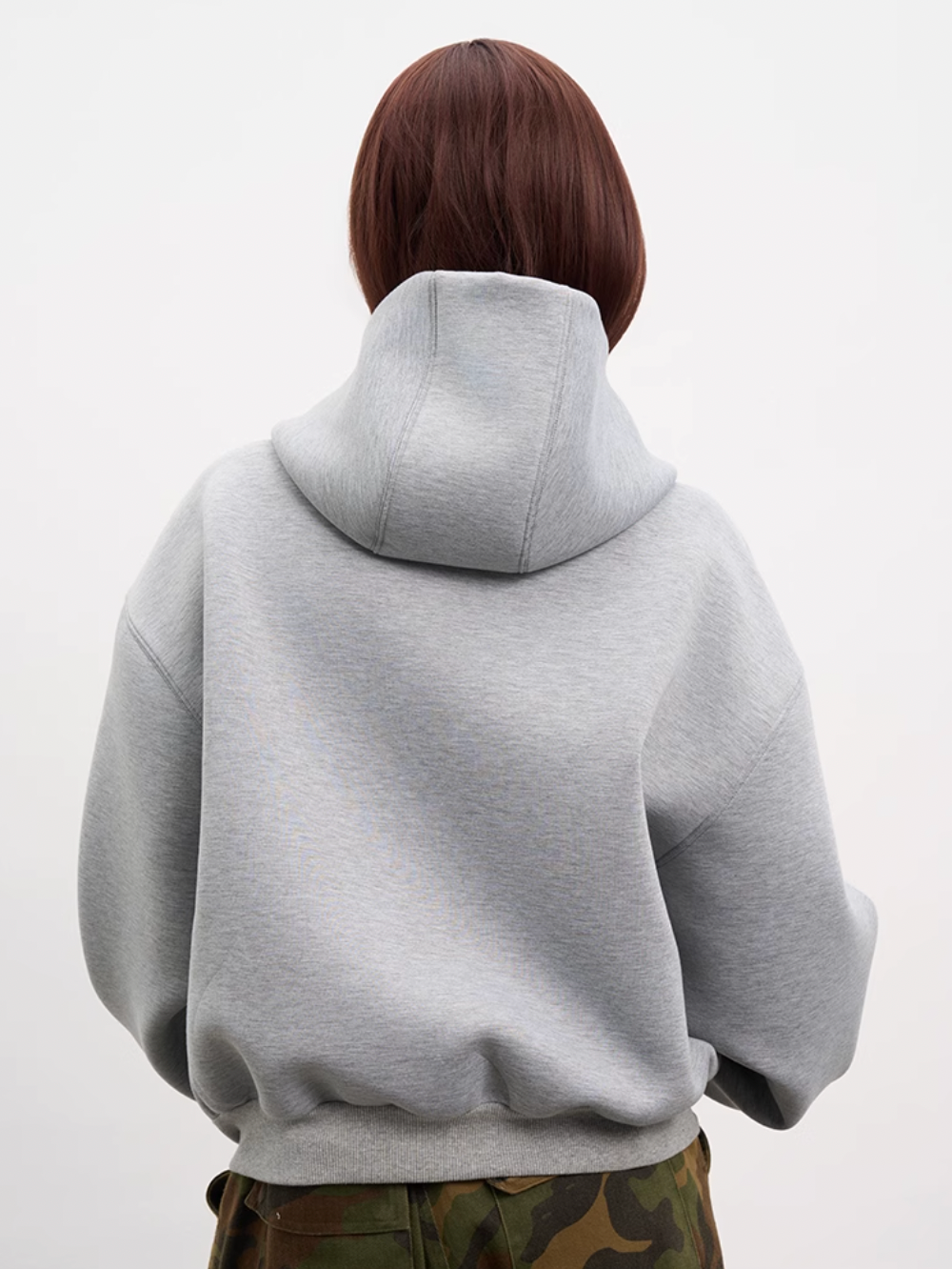 AFGK Air Layer High Collar Embroidered Oversized Zip-Up Hoodie | Face 3 Face