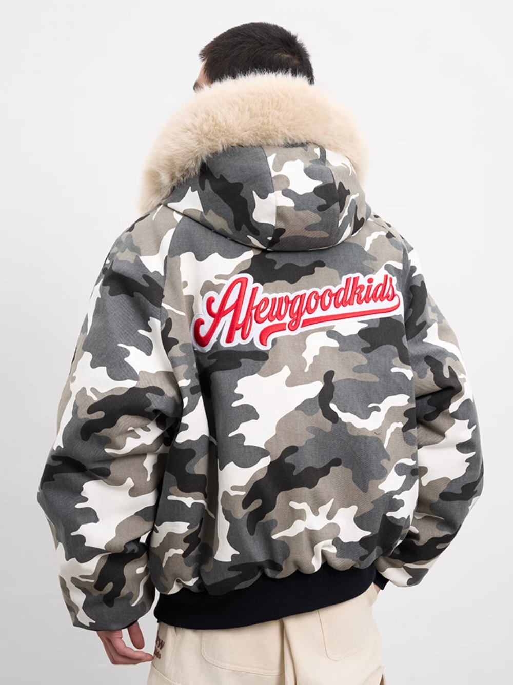 AFGK Fur Hooded Camouflage Military Jacket | Face 3 Face