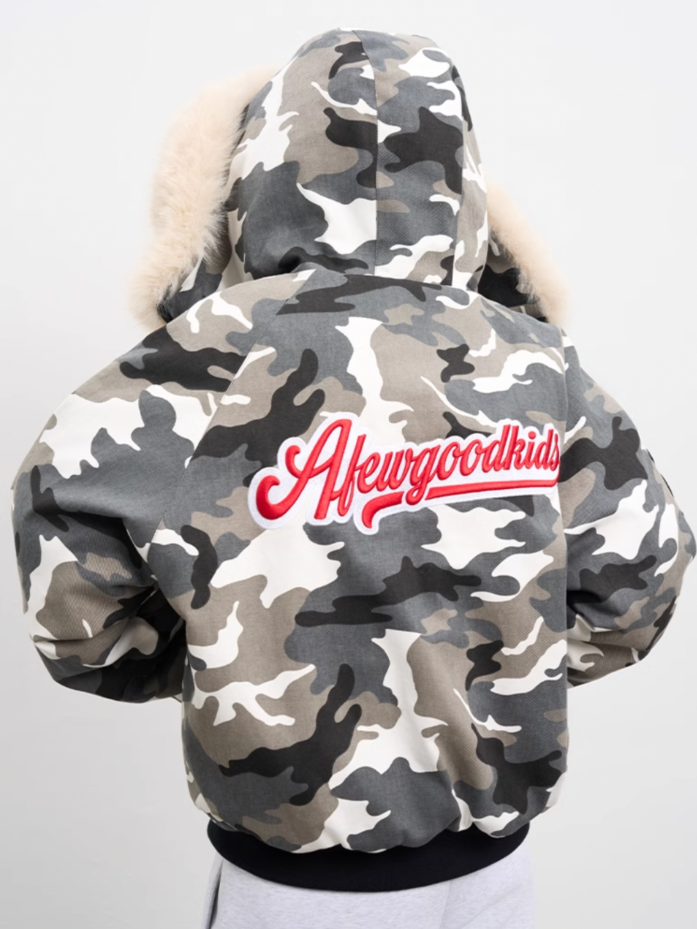 AFGK Fur Hooded Camouflage Military Jacket | Face 3 Face