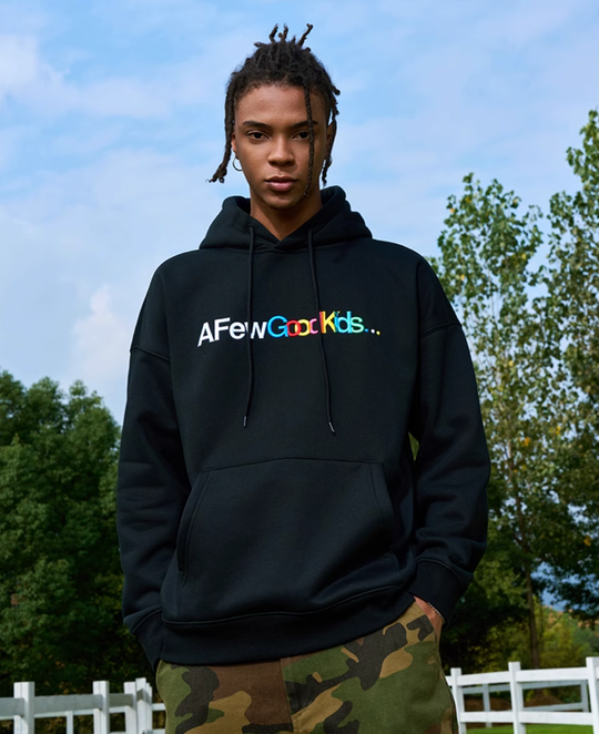 AFGK Gradient Logo Embroidered Hoodie | Face 3 Face