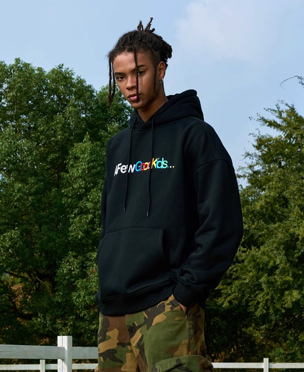 AFGK Gradient Logo Embroidered Hoodie | Face 3 Face