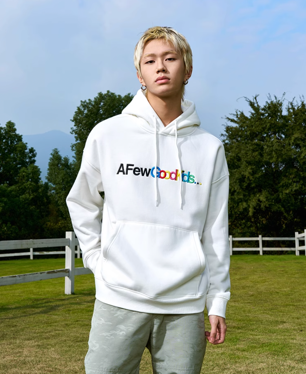 AFGK Gradient Logo Embroidered Hoodie | Face 3 Face