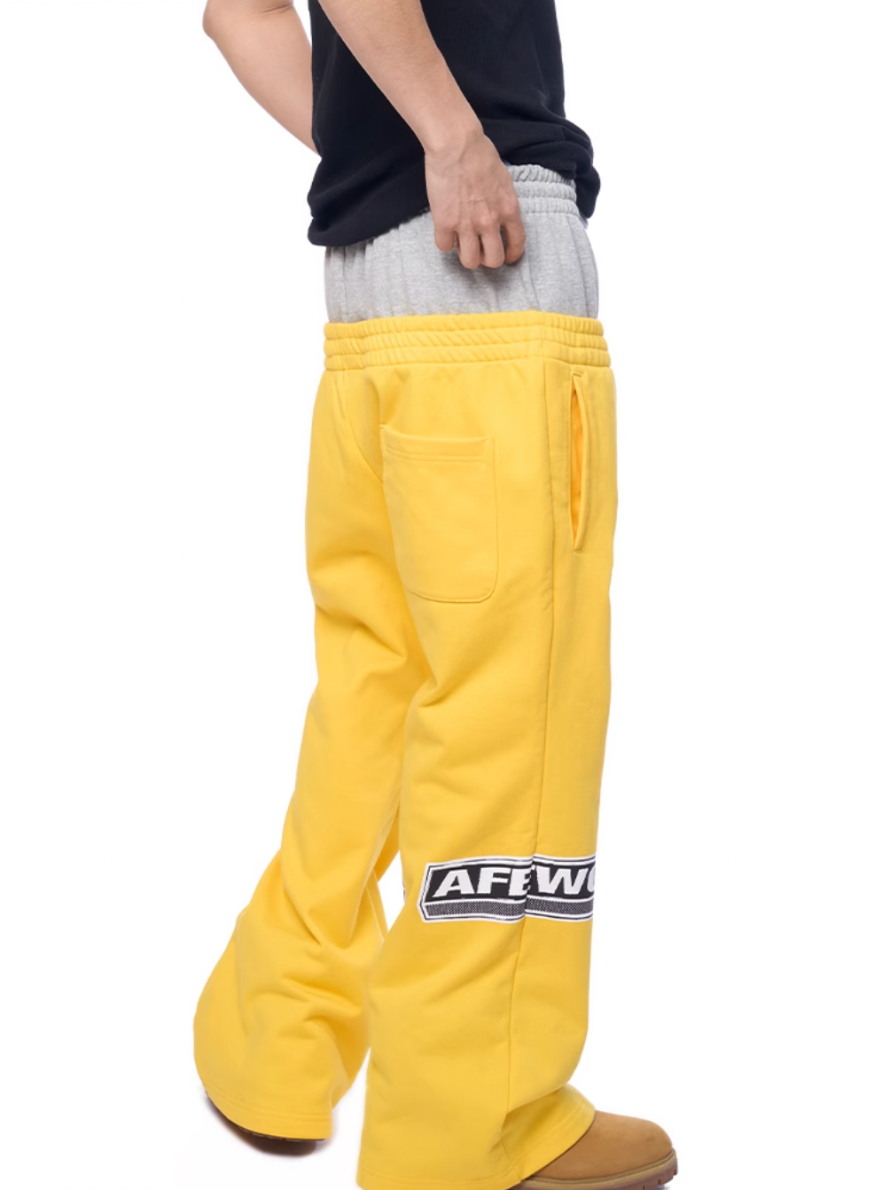 AFGK Two-Piece Layered Double Waist Drawstring Sweatpants | Face 3 Face