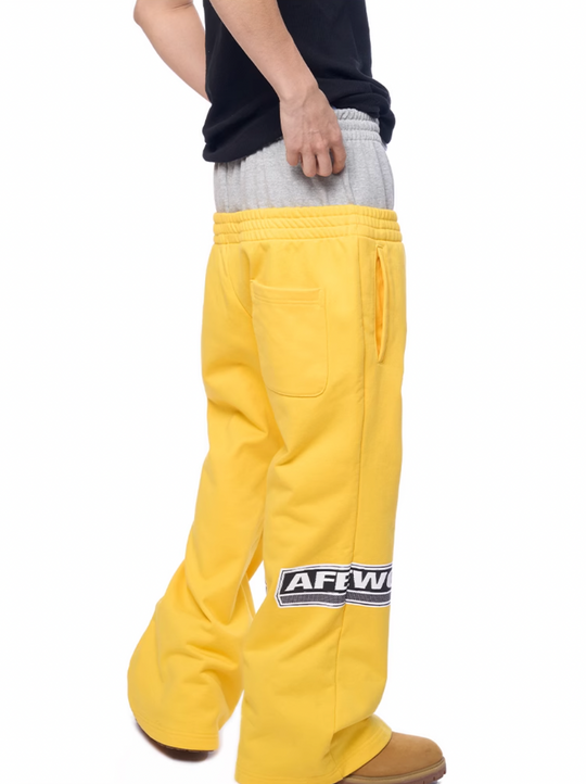 AFGK Two-Piece Layered Double Waist Drawstring Sweatpants | Face 3 Face