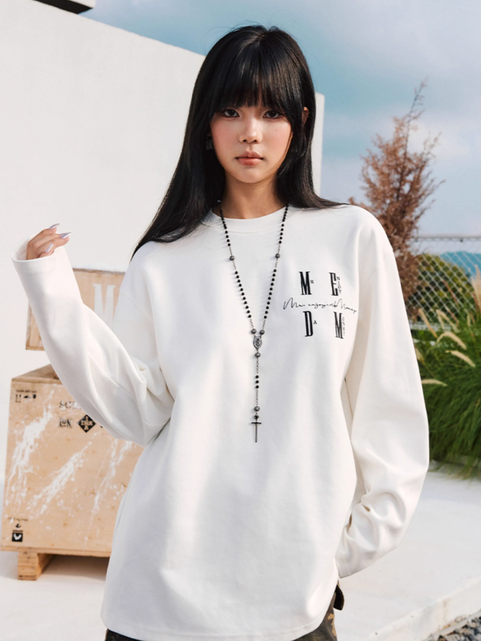 MEDM Basic Logo Comfort Temperature Long Sleeve Tee | Face 3 Face