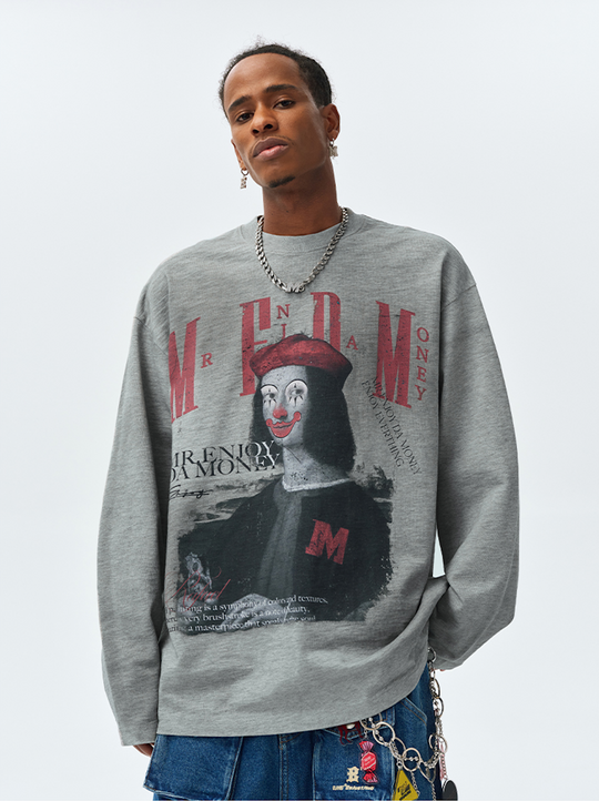MEDM Clown Oil Painting Long Sleeve Tee | Face 3 Face