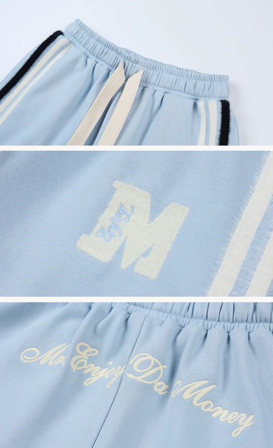 MEDM Side Stripe Four-Bar Drawstring Baggy Sweatpants | Face 3 Face