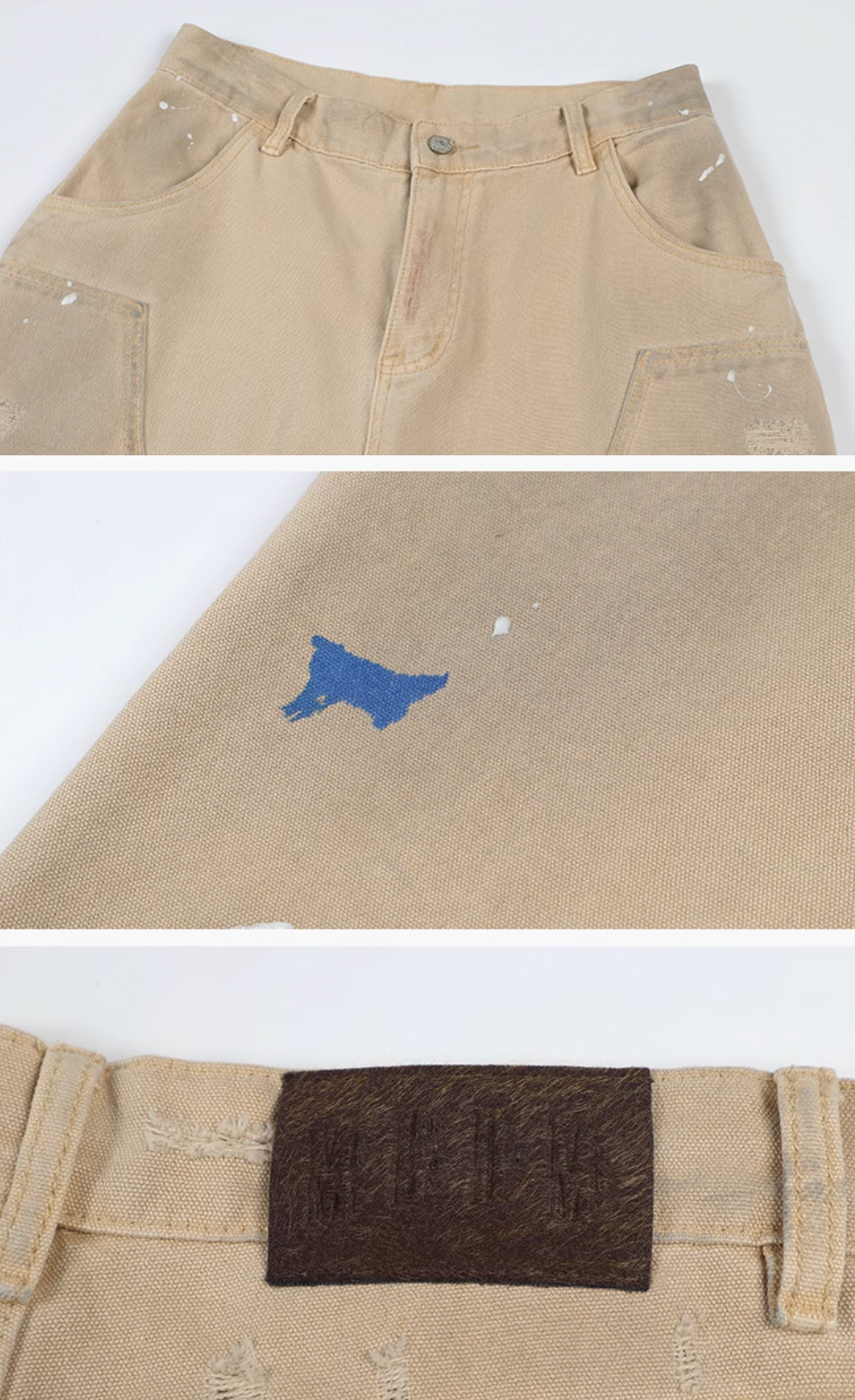 MEDM Ink Splash Double Knee Work Pants | Face 3 Face