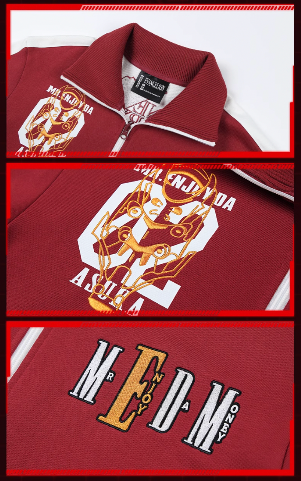 MEDM x EVA Line Art Body Contrast Color Track Jacket | Face 3 Face