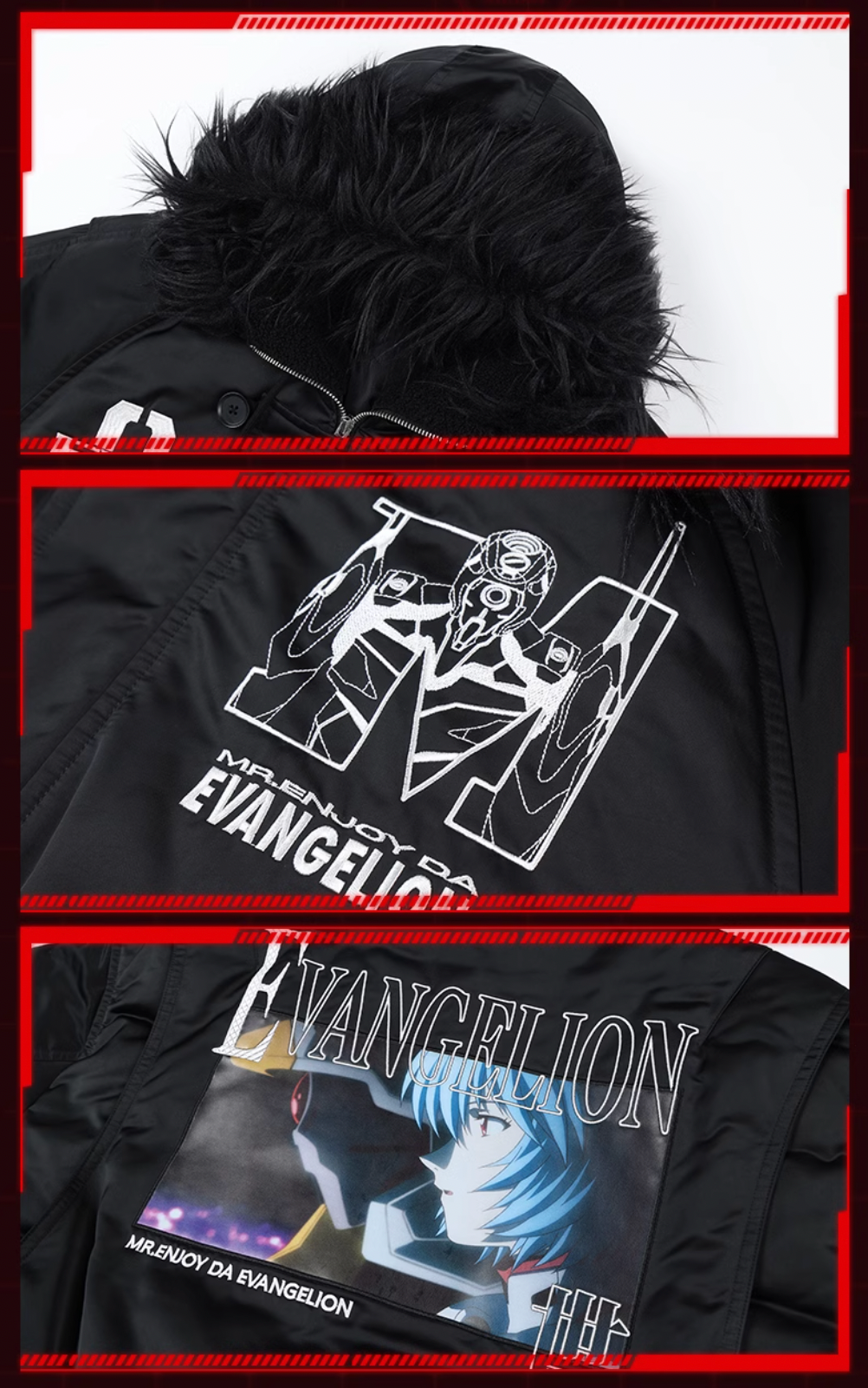 MEDM x EVA Unit-00 Famous Scene Bomber Down Jacket | Face 3 Face