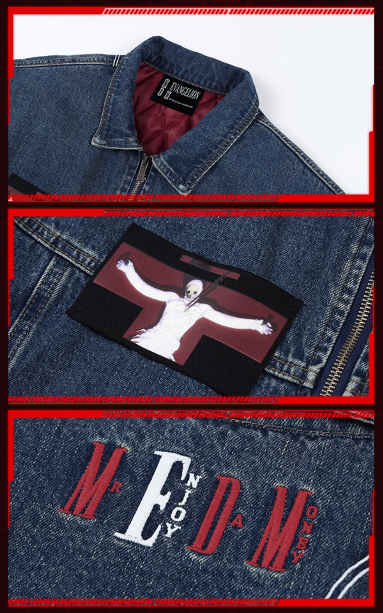 MEDM x EVA Lilith Embroidered Denim Jacket | Face 3 Face