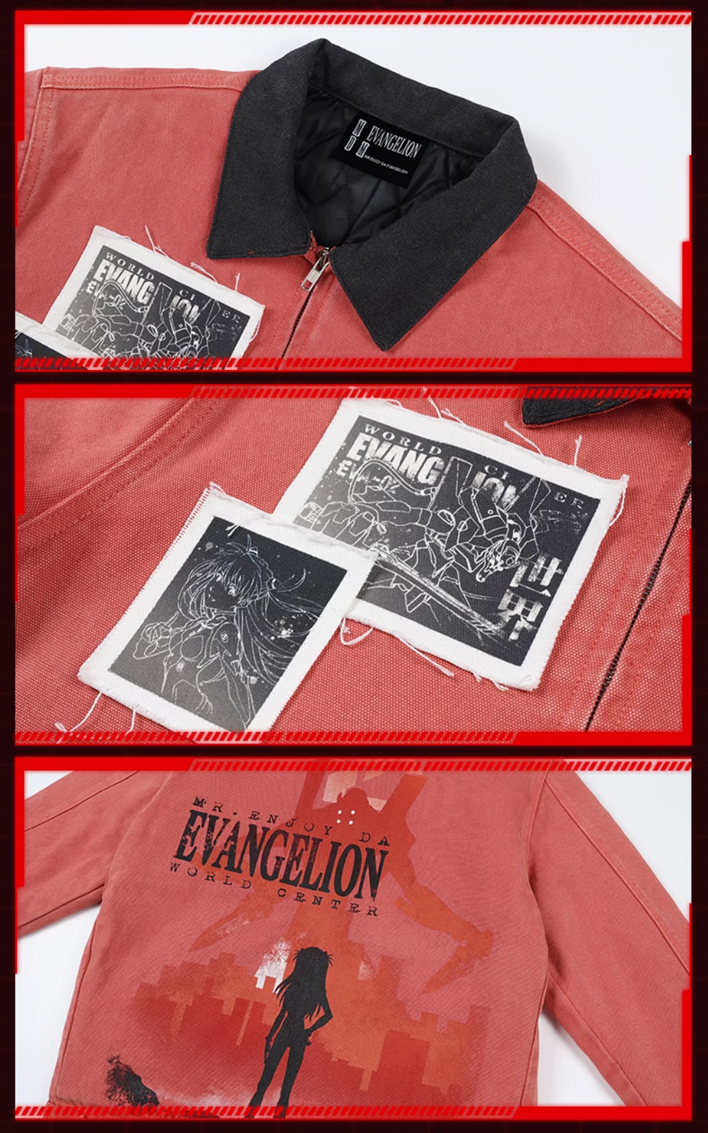 MEDM x EVA Unit-01, Unit-02 Washed Detroit Jacket | Face 3 Face