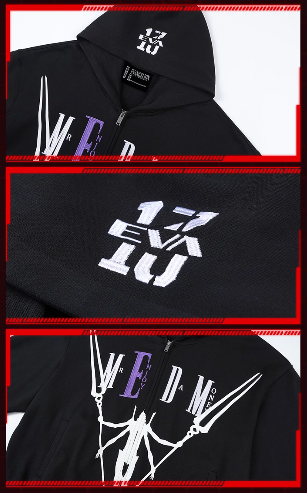 MEDM x EVA Unit-13 Zip-Up Hoodie | Face 3 Face