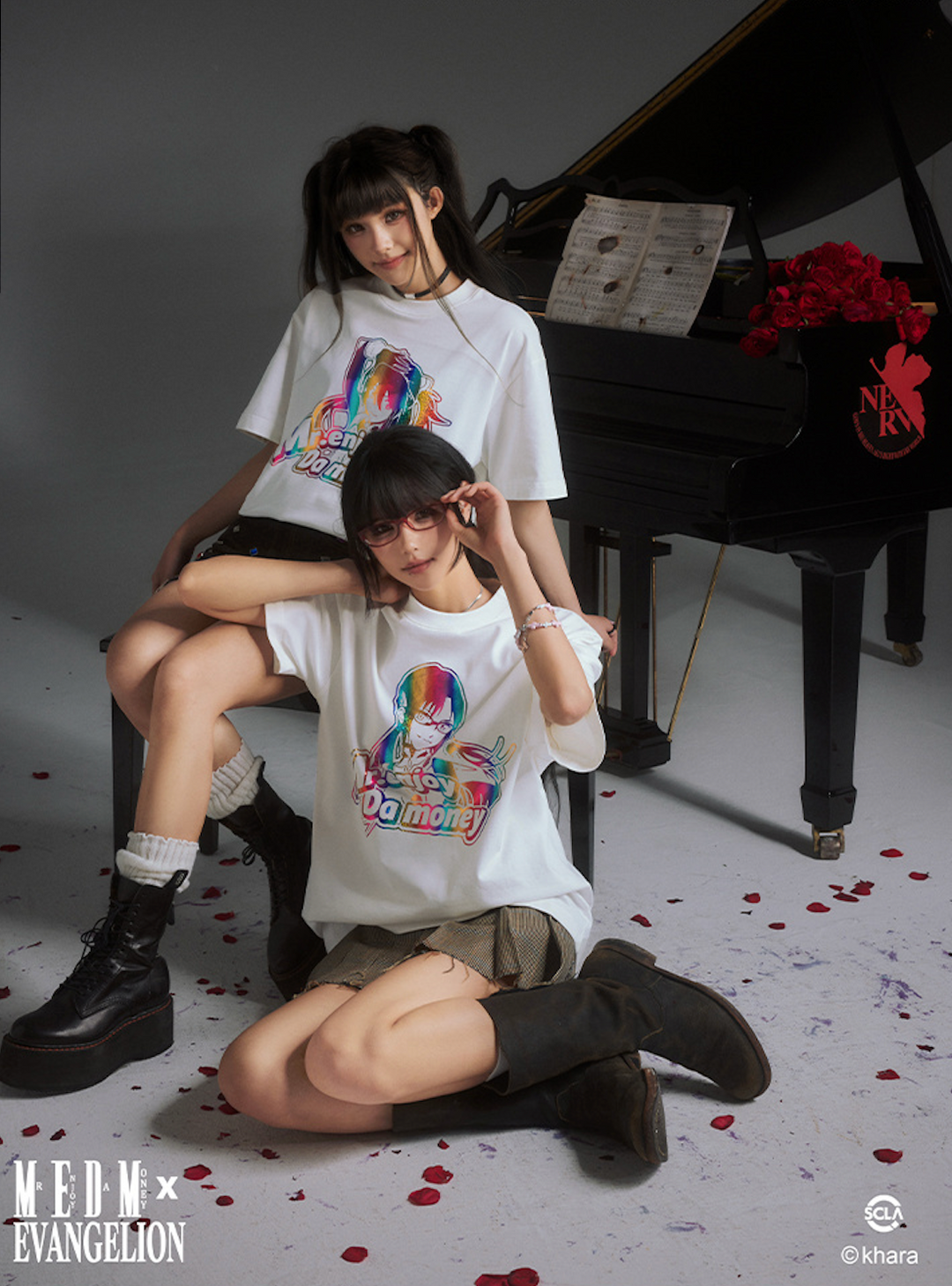 MEDM x EVA Colorful Character Print Tee | Face 3 Face