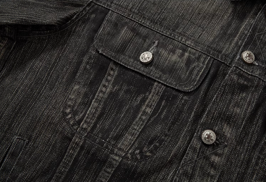 YADcrew Badge-Print Denim Jacket | Face 3 Face