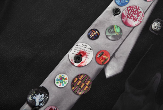 YADcrew 3D-Printed Tie & Badge Long-Sleeve Shirt | Face 3 Face