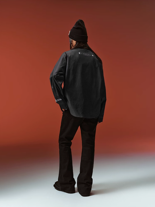 YADcrew 3D-Printed Tie & Badge Long-Sleeve Shirt | Face 3 Face