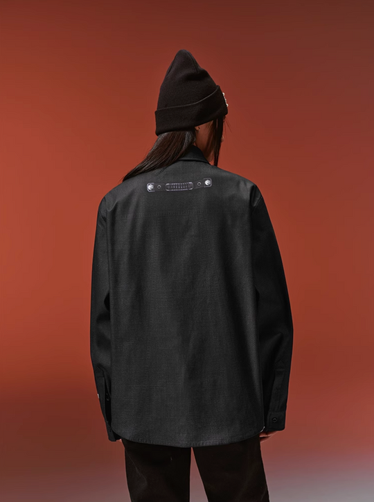 YADcrew 3D-Printed Tie & Badge Long-Sleeve Shirt | Face 3 Face