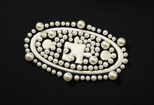 YADcrew Pearl and Embroidered Logo Puzzle Hoodie | Face 3 Face