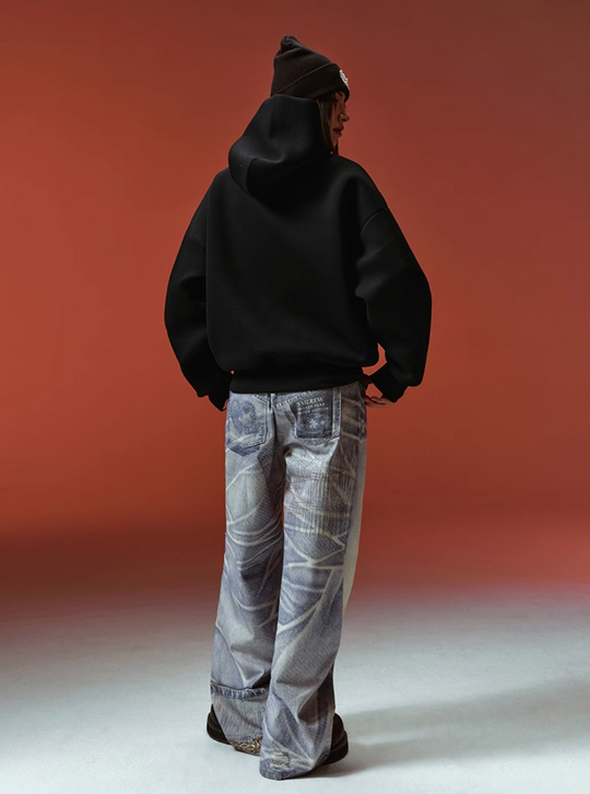 YADcrew Pearl and Embroidered Logo Puzzle Hoodie | Face 3 Face