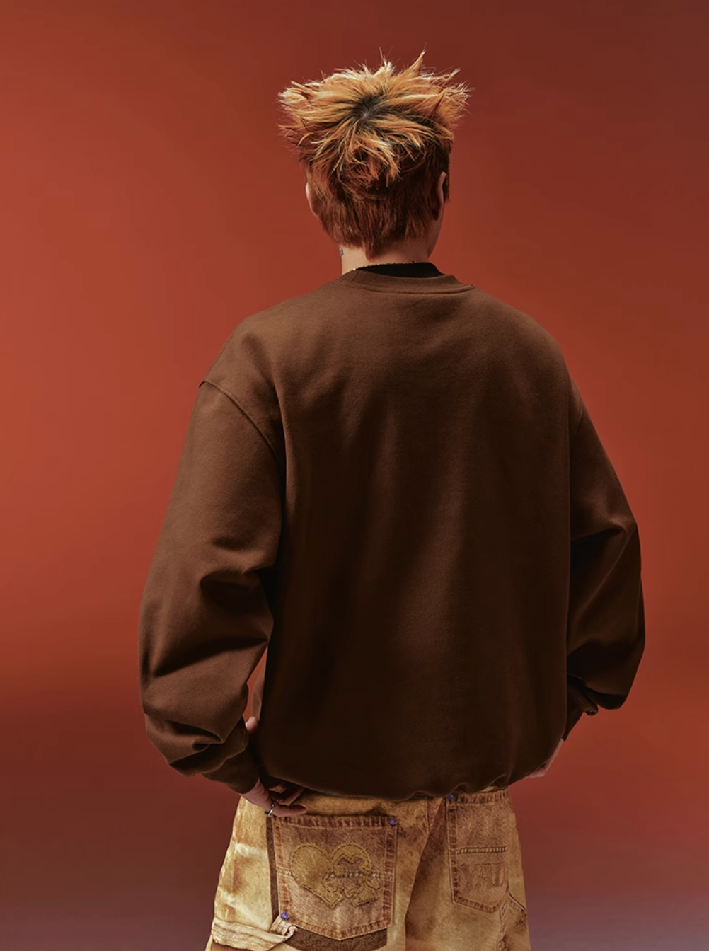 YADcrew Pearl-Embellished Snake Shadow Pattern Sweatshirt | Face 3 Face