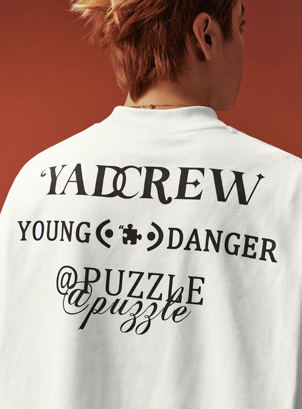 YADcrew Basic Slogan Printed Long Sleeve Tee | Face 3 Face