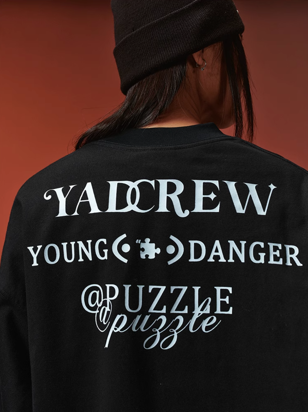 YADcrew Basic Slogan Printed Long Sleeve Tee | Face 3 Face