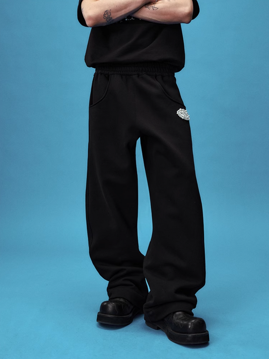 YADcrew Pearl Puzzle Logo Balloon Sweatpants | Face 3 Face