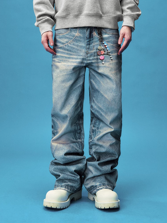 YADcrew Keychain Print Design Jeans | Face 3 Face