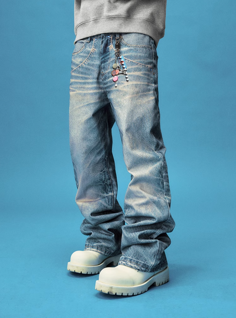 YADcrew Keychain Print Design Jeans | Face 3 Face