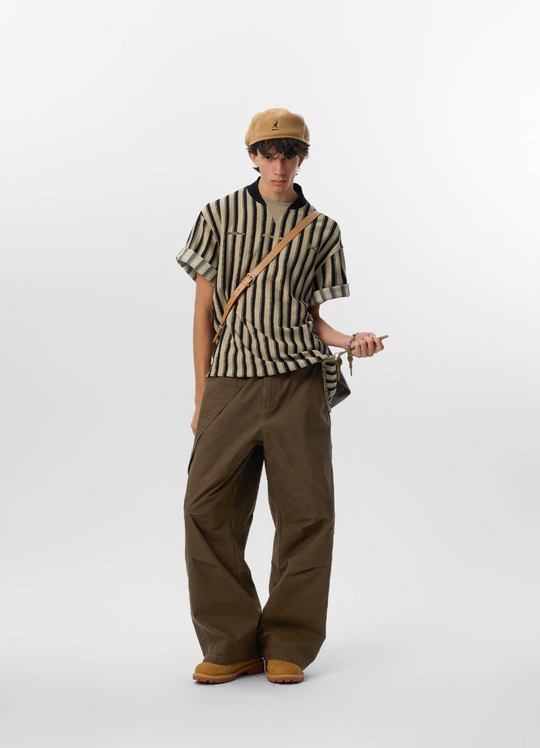 JHYQ Layered V-neck Striped Tee | Face 3 Face