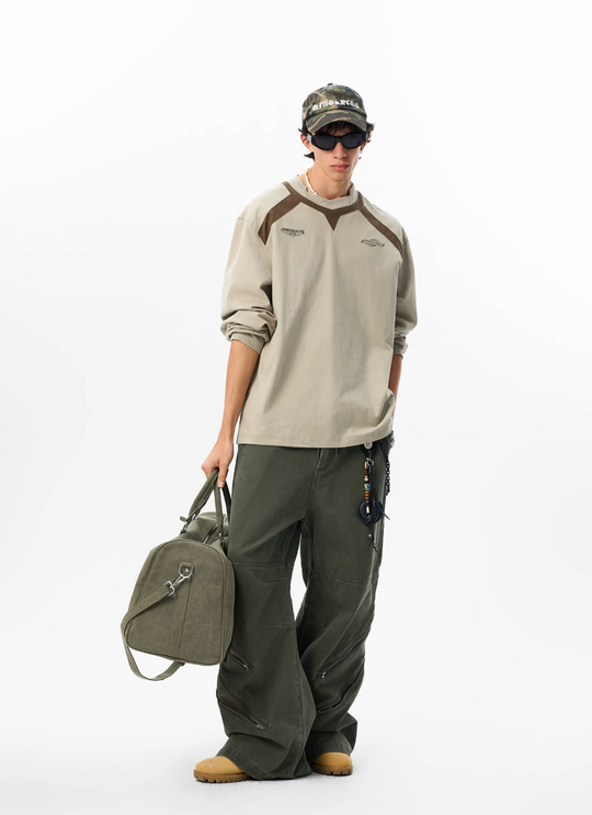 JHYQ Sports Style Design Printed Long Sleeve Tee | Face 3 Face