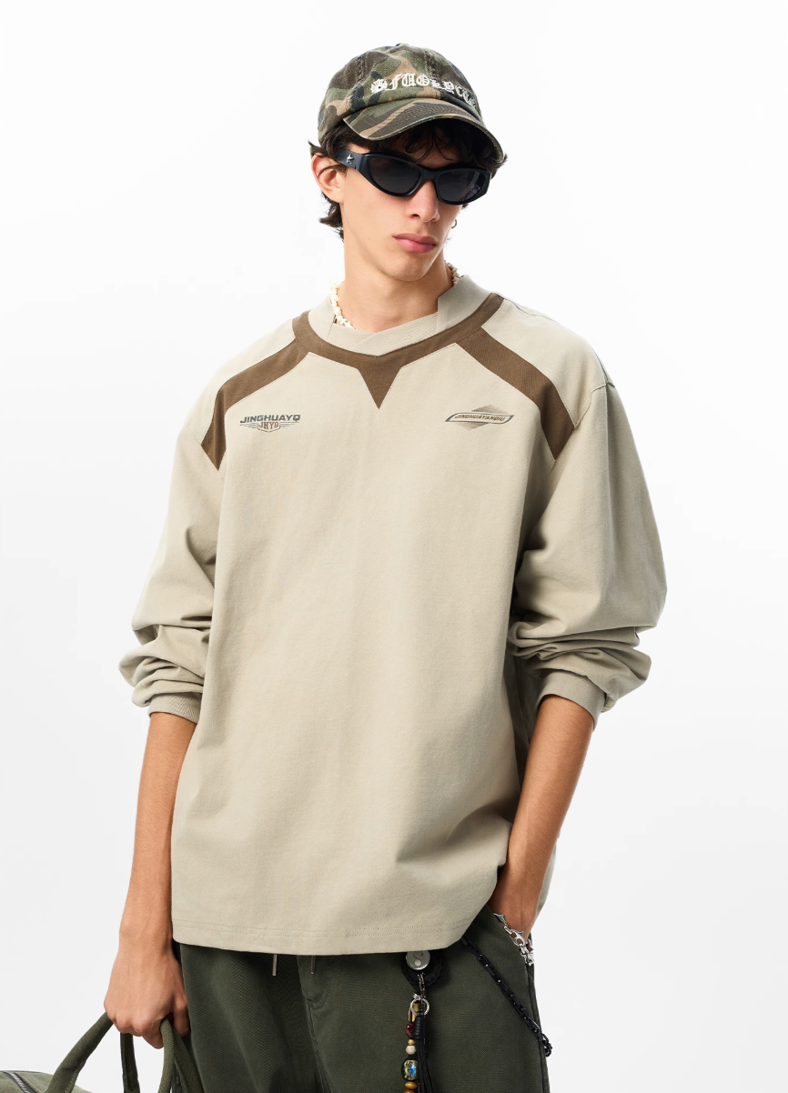 JHYQ Sports Style Design Printed Long Sleeve Tee | Face 3 Face