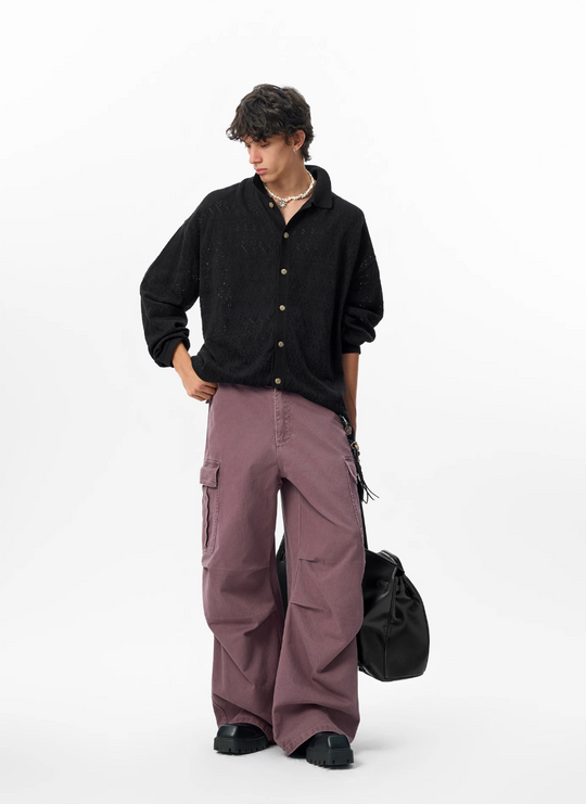 JHYQ Mesh Hollow Knit Cardigan | Face 3 Face