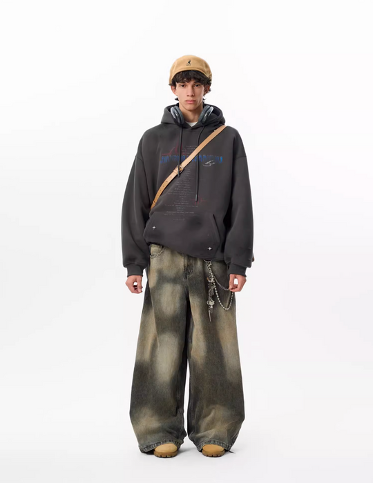 JHYQ Star Rivets and Letter Print Hoodie | Face 3 Face