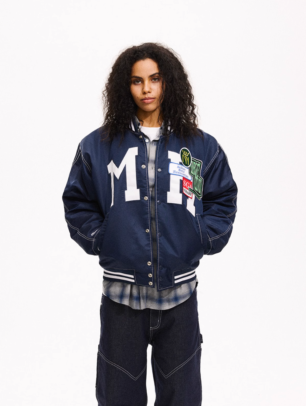 MHARF Embroidered Label Sorona Baseball Jacket | Face 3 Face