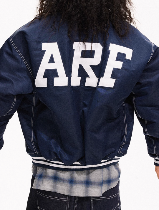 MHARF Embroidered Label Sorona Baseball Jacket | Face 3 Face