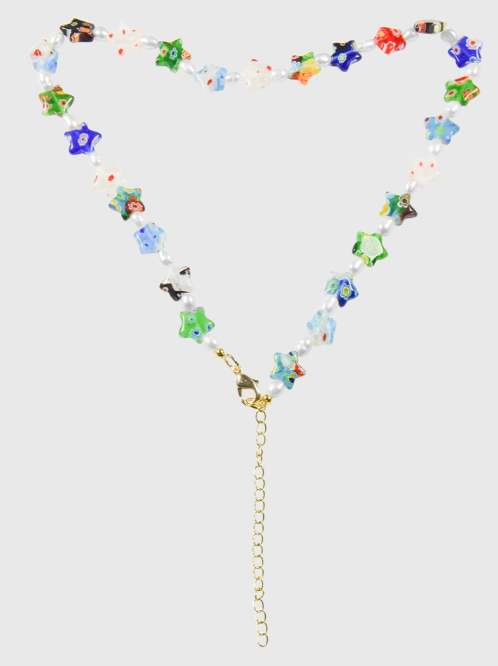 AWE Colorful Flower Star Pearl Necklace | Face 3 Face