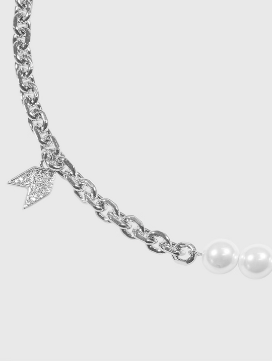 AWE Pearl & Charm Chain Necklace | Face 3 Face