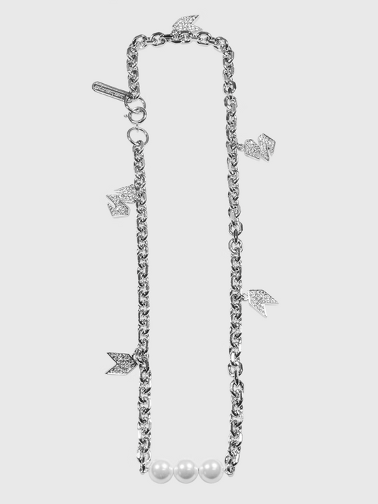 AWE Pearl & Charm Chain Necklace | Face 3 Face