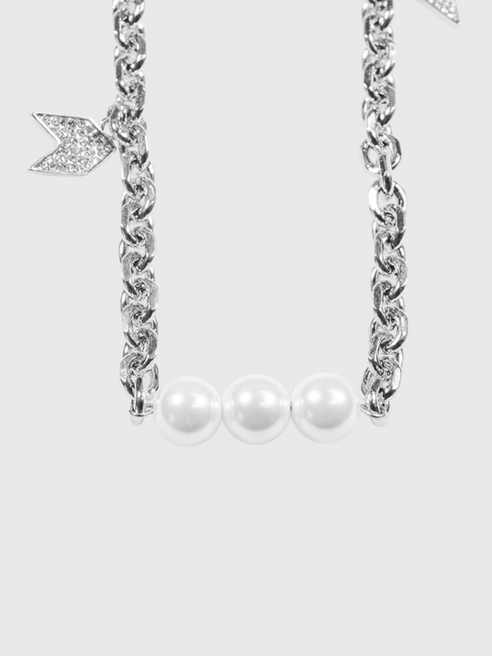 AWE Pearl & Charm Chain Necklace | Face 3 Face